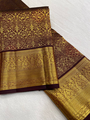 Pure Zari Handloom Kanjeevaram Silk Mark Certified Saree