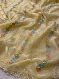 Premium Crush Organza Saree💛
