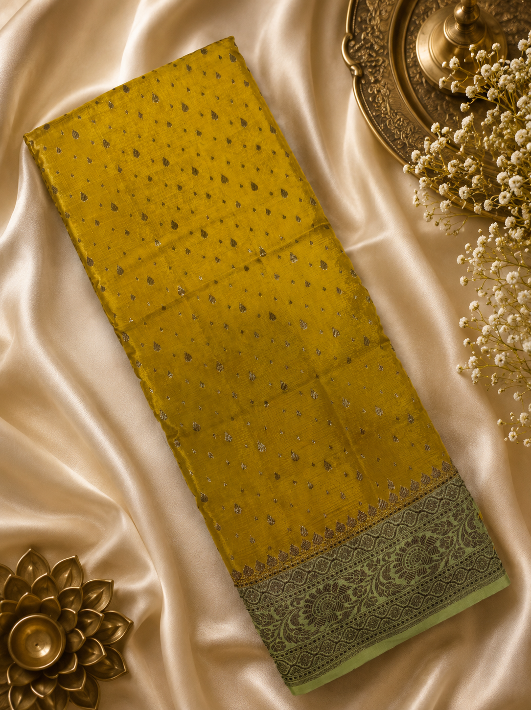 Pure mix crepe silk saree