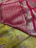 Premium Banarasi Crepe Kalamkari Saree