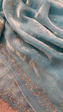 Premium Crush Organza Saree🩵