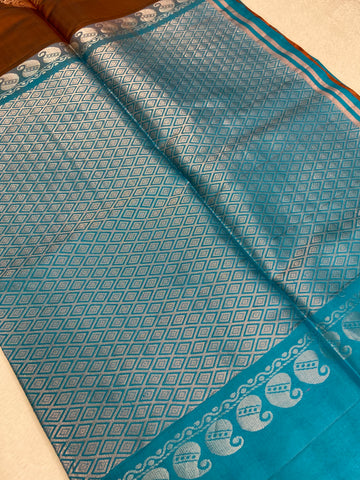 Half Mix Kanjeevaram Soft Silk Saree