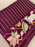Pure Tassar Saree With Embroidery - 901997