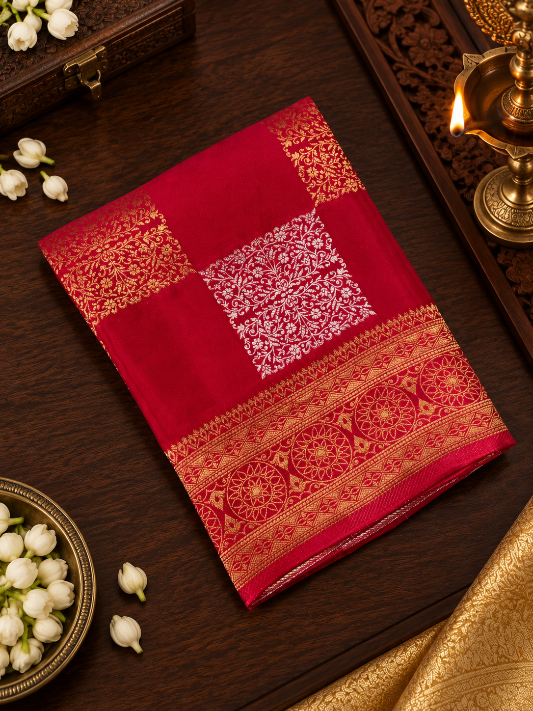 Pure Chinnon Silk Saree