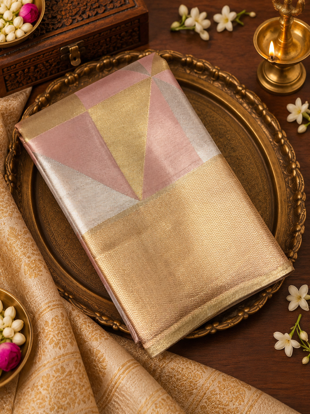 Premium Semi Bridal Tissue Silk Saree - DIAMOND7