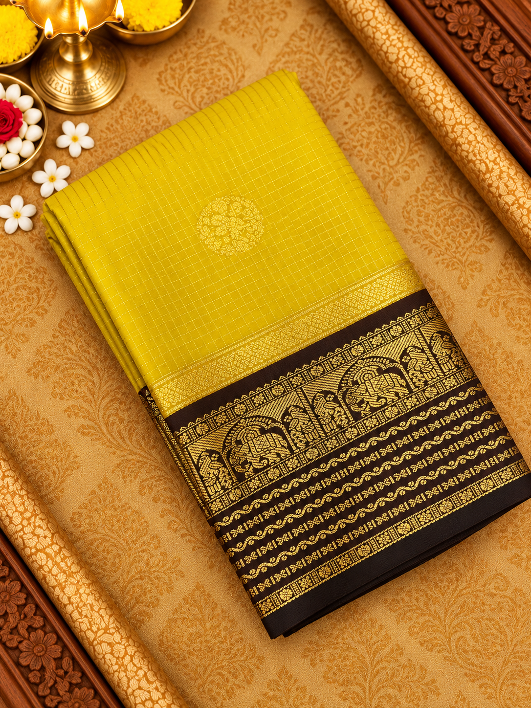 Premium Mini Kanchi Silk Saree - 902819