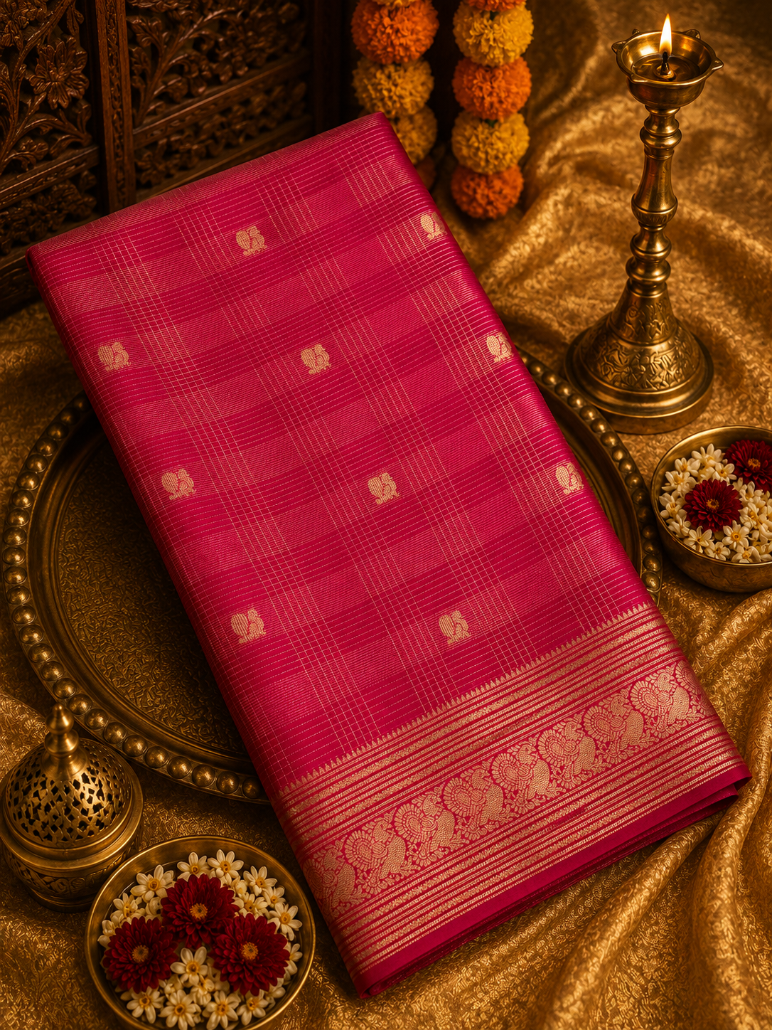 Pure Mix Crepe Mysore Silk Saree