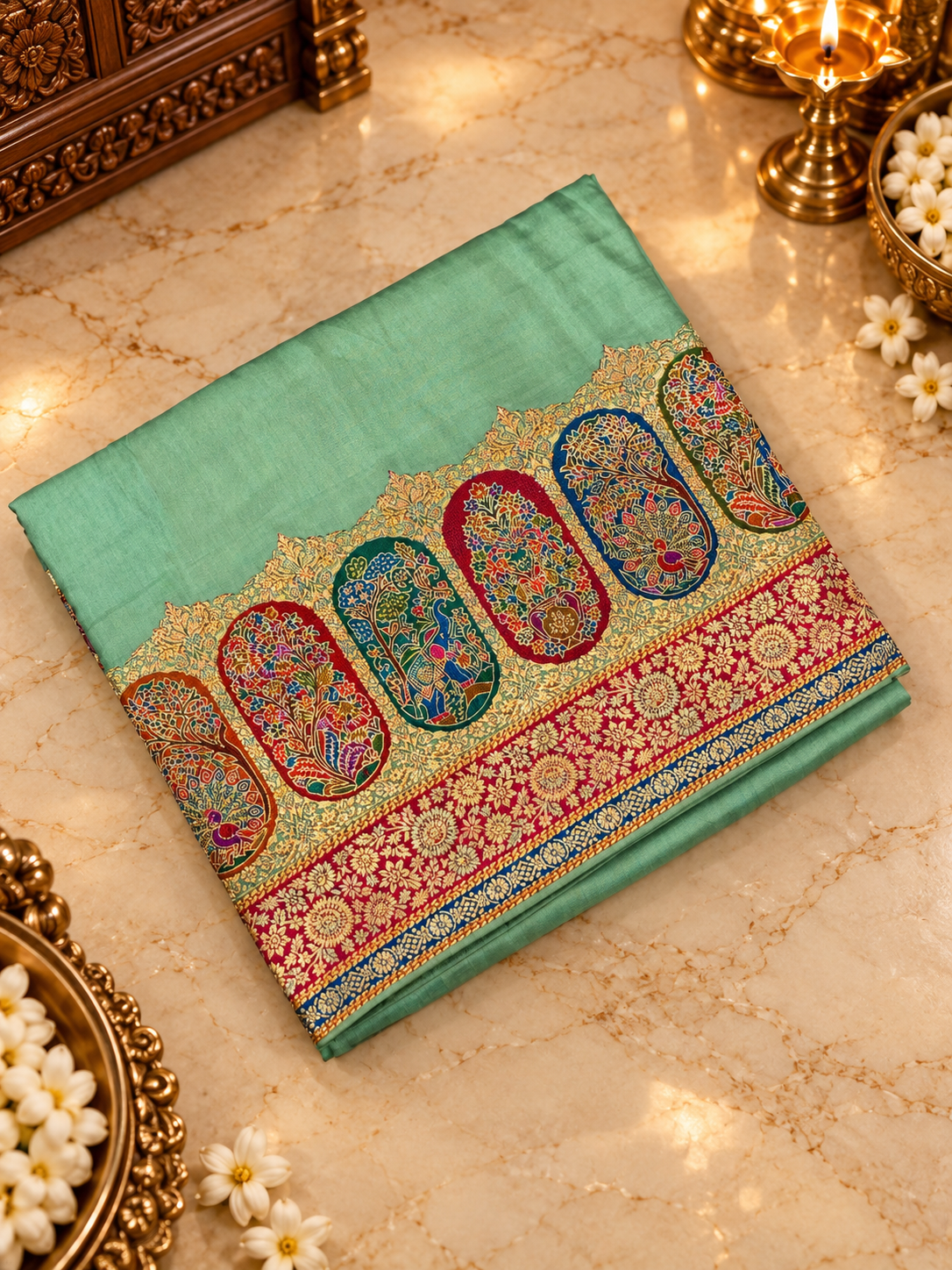 Premium Pashmina Silk Saree - 902825