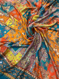 Banarasi Kalamkari Saree With Mirror Work