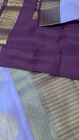 Half mix Kanjeevaram silk saree
