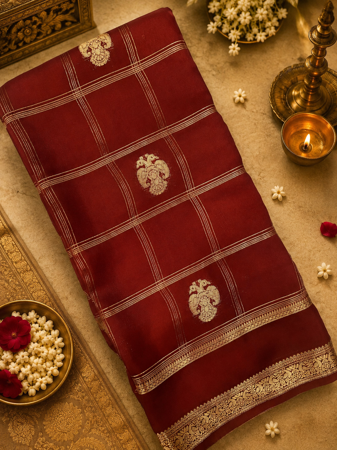 Pure Mix Mysore Crepe Silk Saree