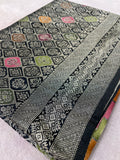 Premium Banarasi Crepe Satin Silk Saree -902692