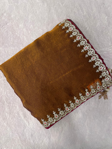 Designer Fancy Saree With Work