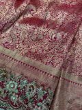Pure handwork tissue kanjeevaram saree with dupatta