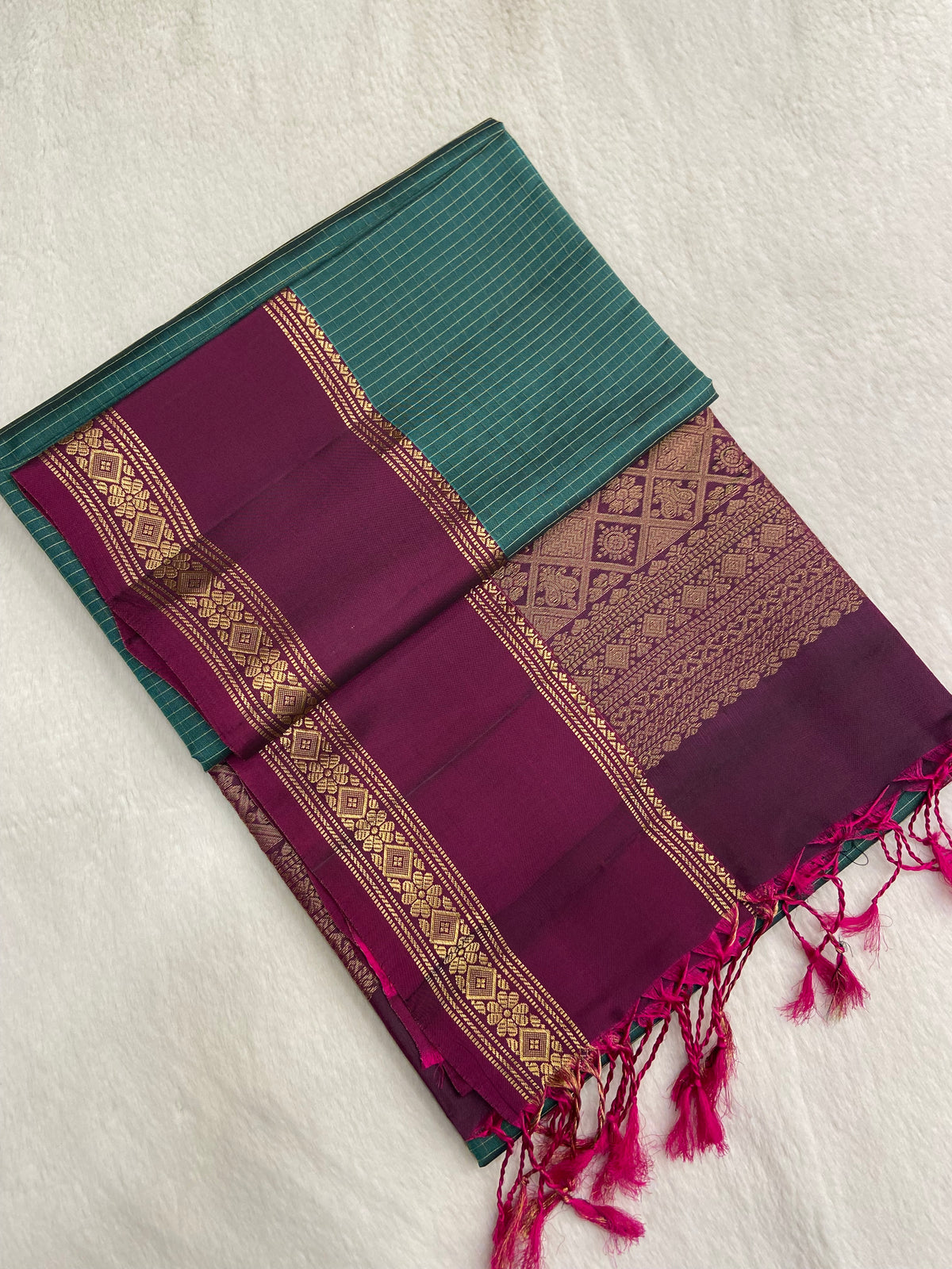 Half Mix Kanjeevaram Soft Silk Saree