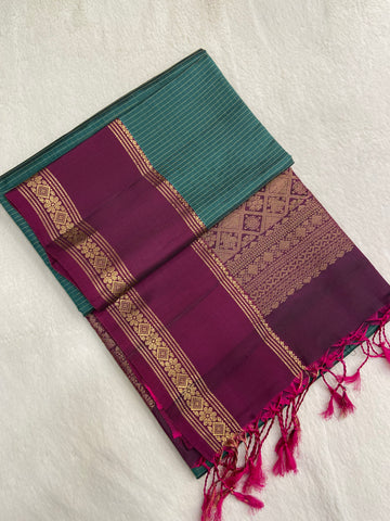 Half Mix Kanjeevaram Soft Silk Saree