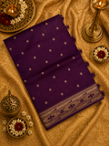 Premium Quality Tussar Saree in Paithani Weaves (Wine)