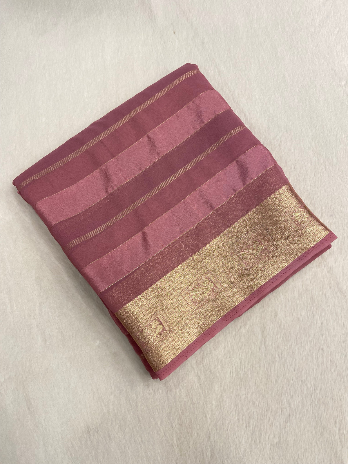 Premium Semi Crepe Mysore Silk Saree