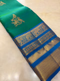 Pure 1G gold zari handloom Kanjeevaram Silk Saree- Silk mark certified- PS2398