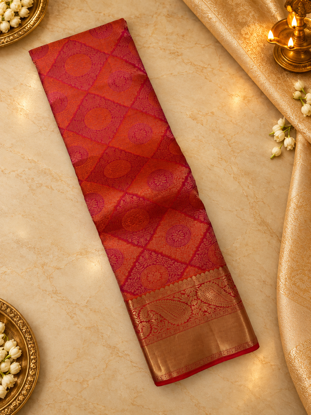 Pure Kanjeevaram Silk Saree- Silk mark certified- PS2387