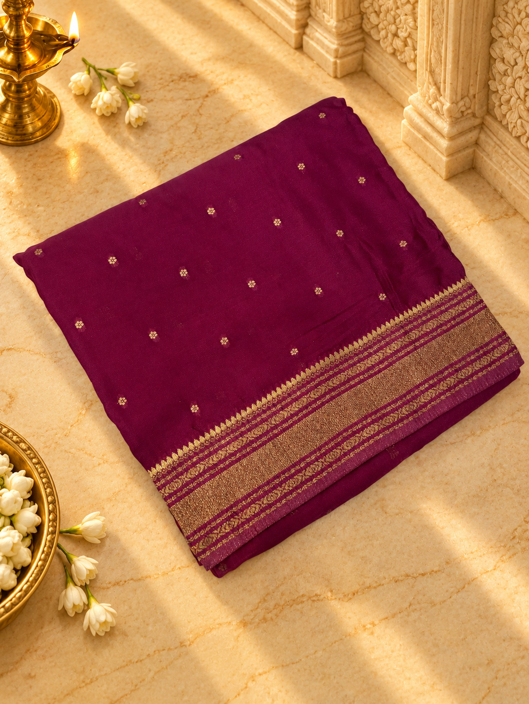 Premium Crepe Silk Sare - 902353