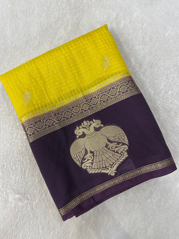 Premium Semi Crepe Mysore Silk Saree