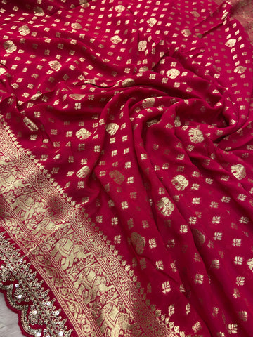Pure Chinnon Saree