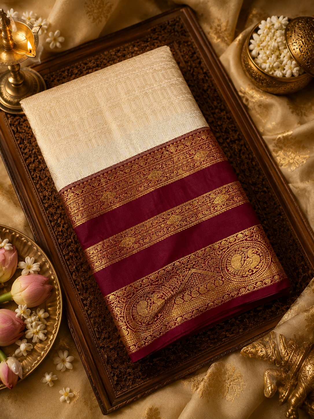 Premium Bridal Semi Kanchipuram Silk Saree