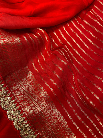 Pure Chinnon Saree