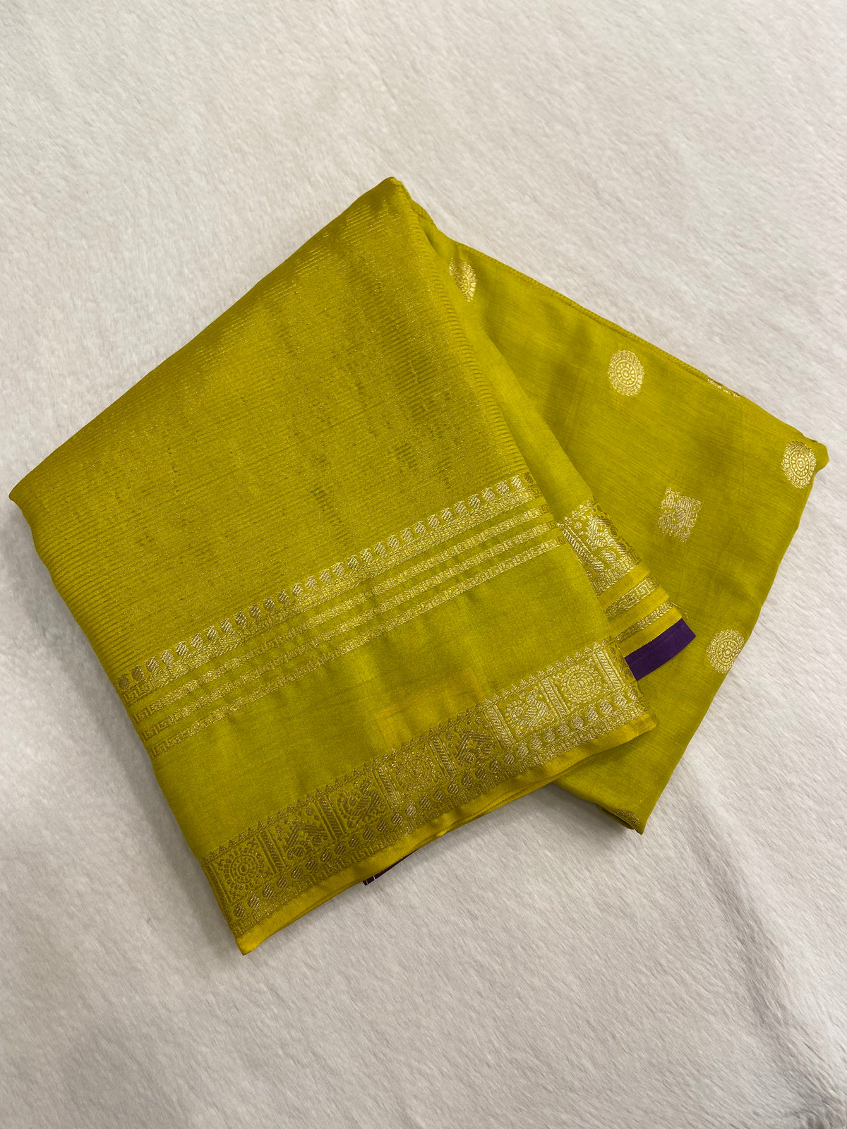 Premium Crepe Semi Mysore  Silk Saree