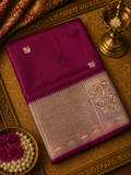 Premium Russian Dola Silk Sare With Embroidery