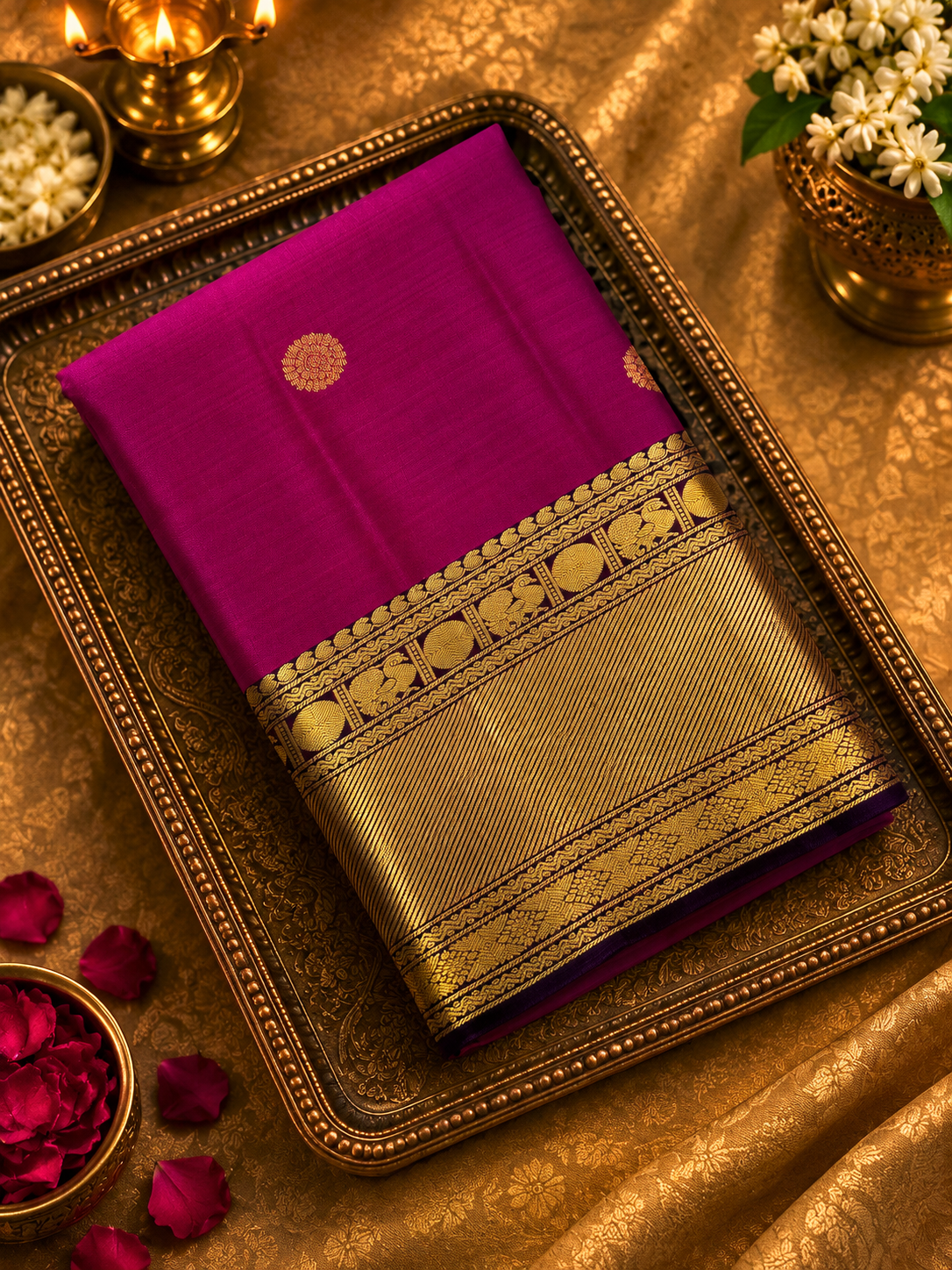 Pure Kanjeevaram Silk Saree- Silk mark certified