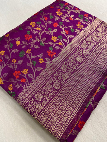 Premium semi Mashru silk saree💜