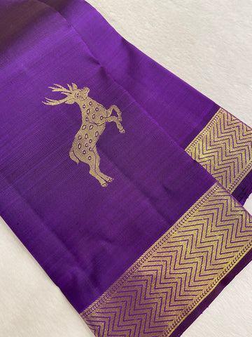 Pure 1G zari handloom Kanjeevaram silk mark certified saree
