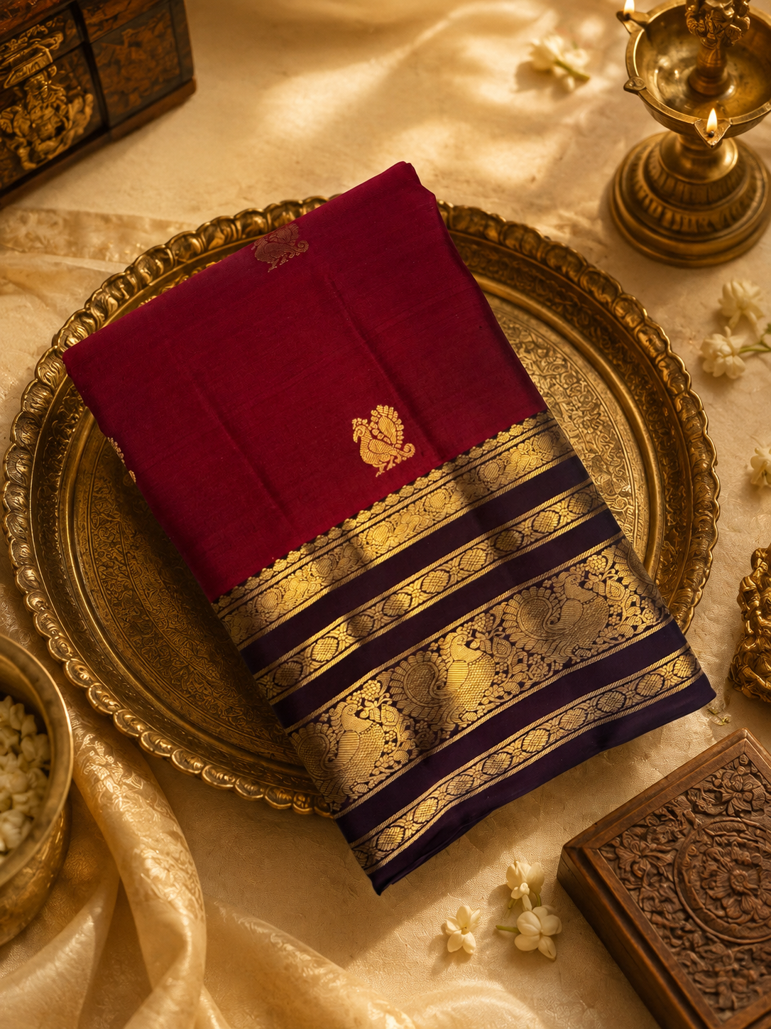 Pure Kanjeevaram Silk Saree- Silk mark certified