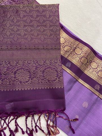 Pure Handloom Kanjeevaram Soft Silk Mark Certified Saree