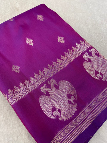 Semi Kanchipuram Silk Saree💜