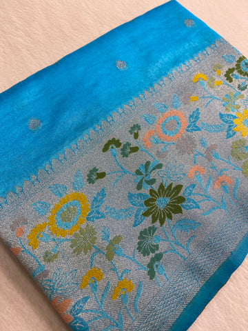 Premium Semi Mashru Silk Saree🩵✨