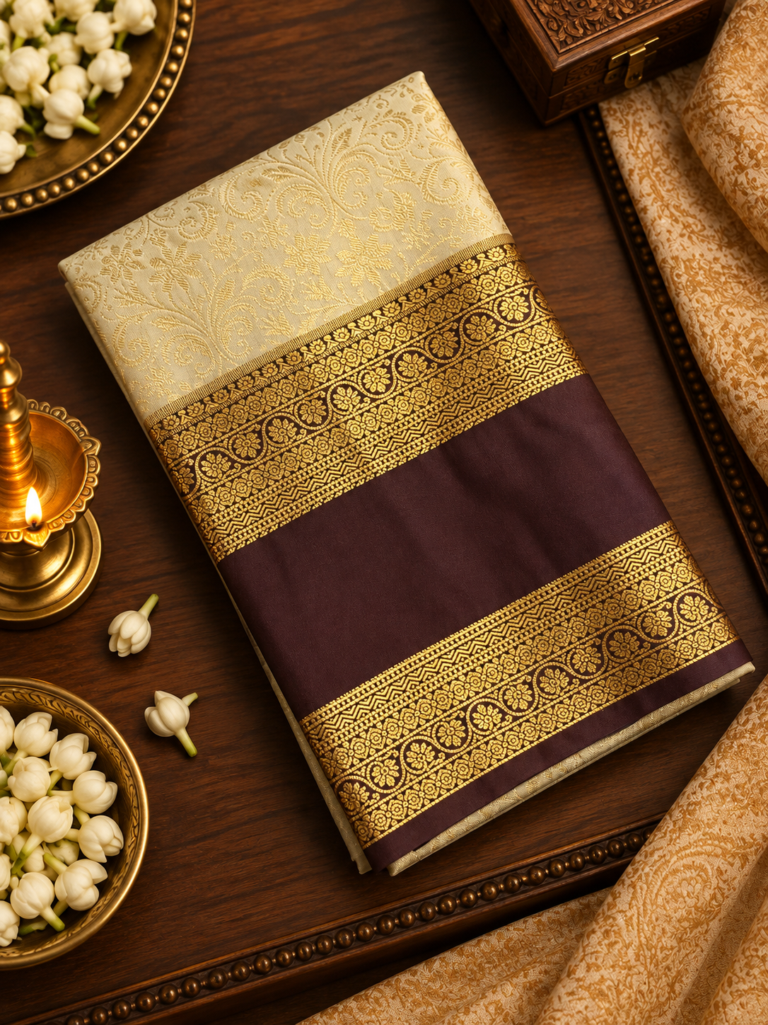 Premium Bridal Semi Kanchipuram Silk Saree - 902334