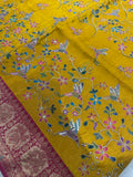 Premium Banarasi Crepe Kalamkari Saree