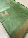 Pure crepe satin silk saree