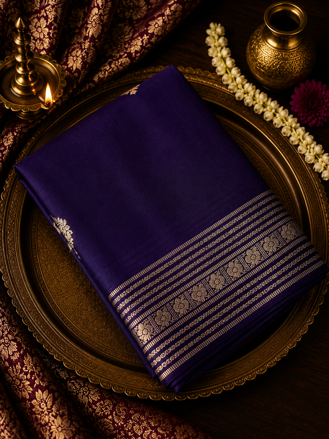 Premium Crepe Satin Silk Saree