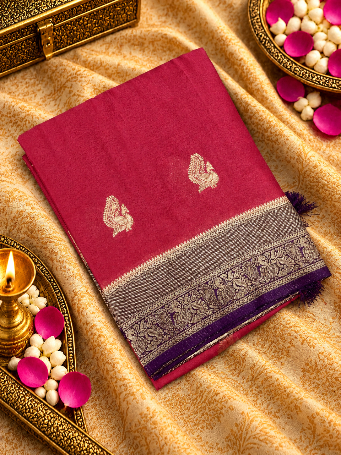 Premium Viscose Crepe Silk Saree - 902755