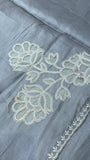 Premium Soft Organza Saree With Embroidery - 902677