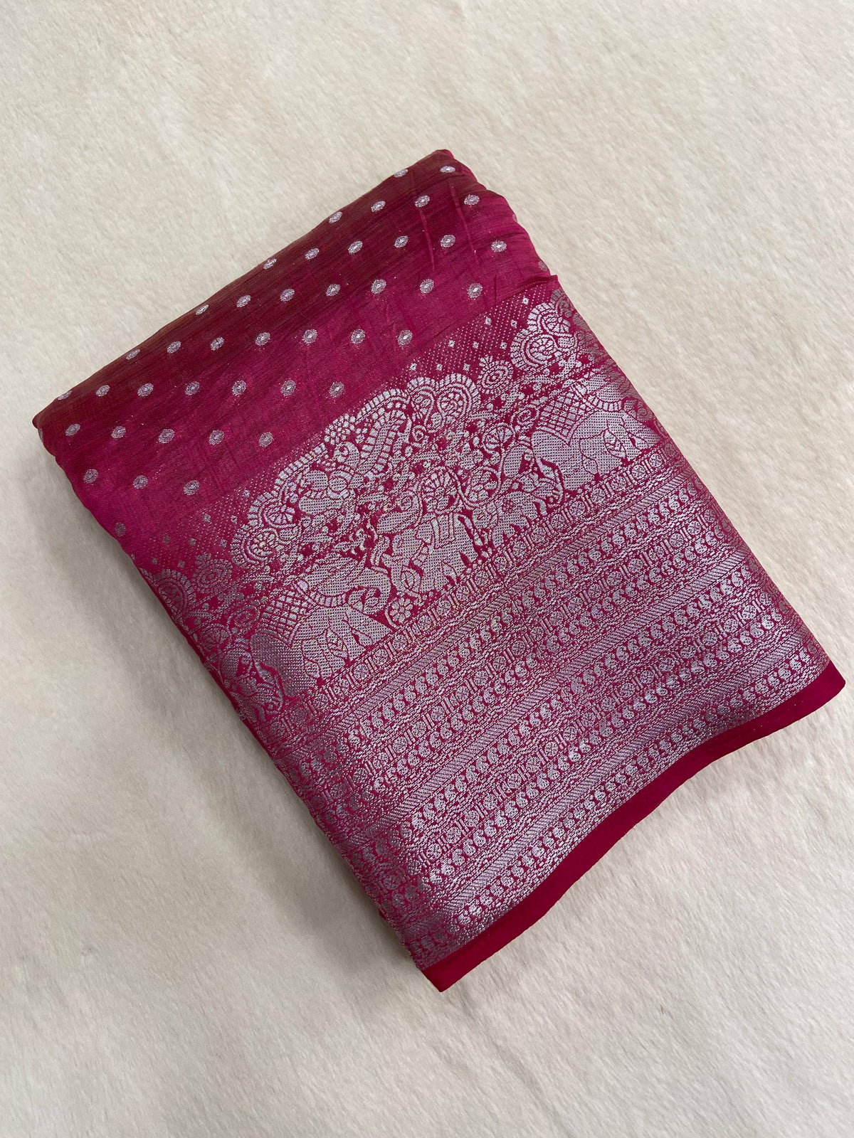 Butter Crepe Silk Saree
