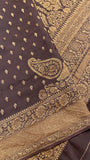 Premium Banarasi Crepe Khaddi Georgette Saree🤎