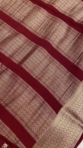 Half mix Crepe Semi Mysore Silk Saree