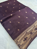 Premium Quality Tussar Saree in Paithani Weaves 🤎