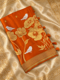 Pure Crepe Satin Silk Saree- 902218