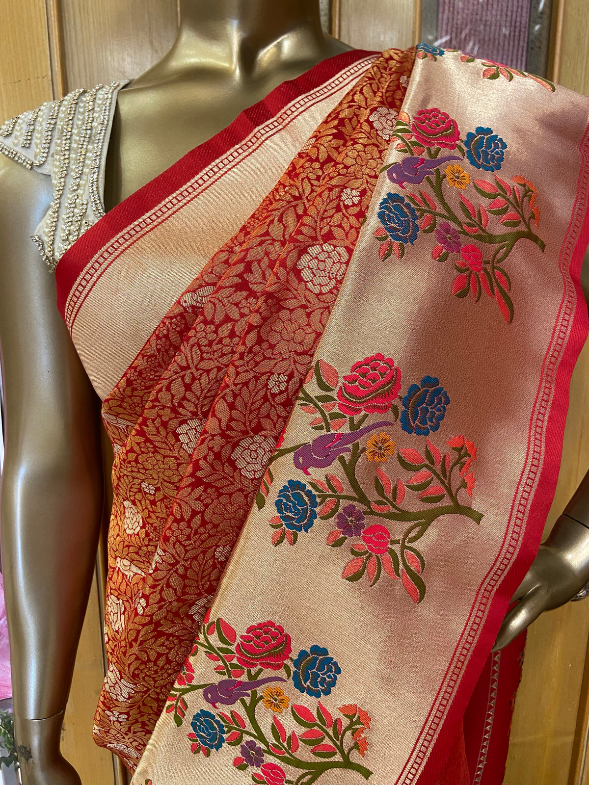 Premium semi Banarasi Kathan silk saree